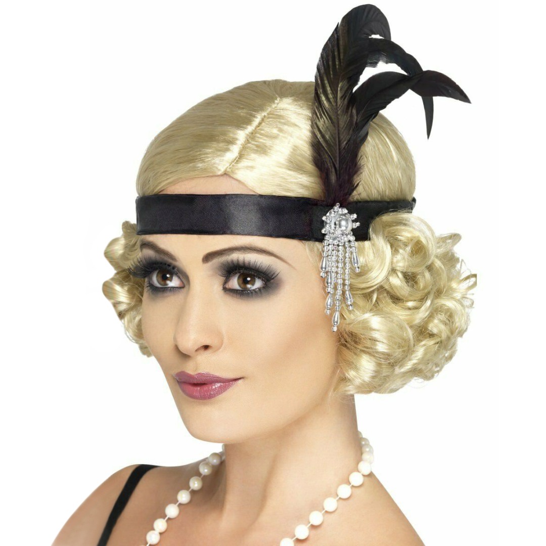 Women'S Fashion Of The 1920S - Damska opaska z piórami Charleston stroik