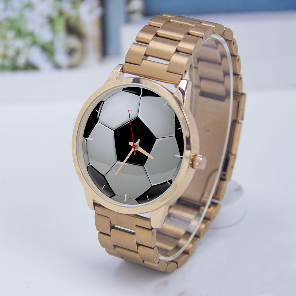 Women'S Fashion Quartz Watch - Piłka nożna Futbol Projekt Kibice Srebrny
