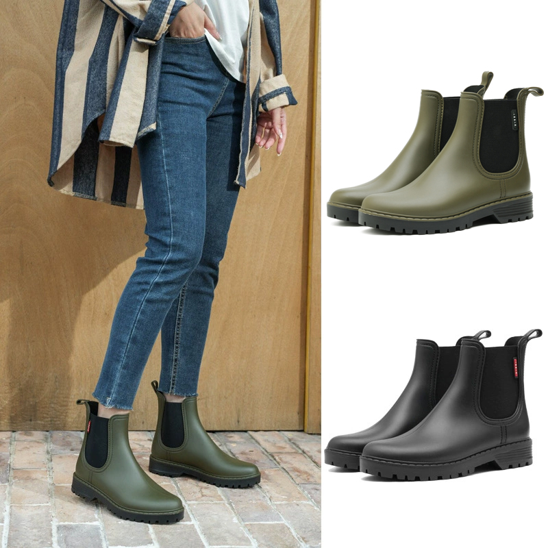 Women'S Fashion Rain Boots - Modne damskie krótkie antypoślizgowe kalosze Chelsea,