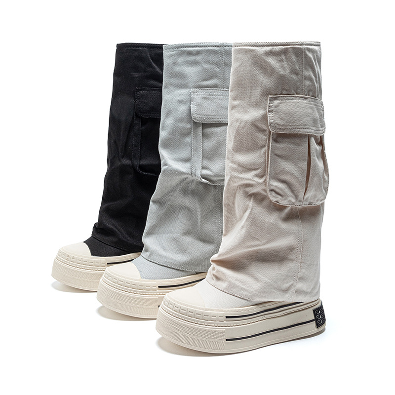Women'S Fashion Boots 2025 - Botki damskie 12 cm z denimu