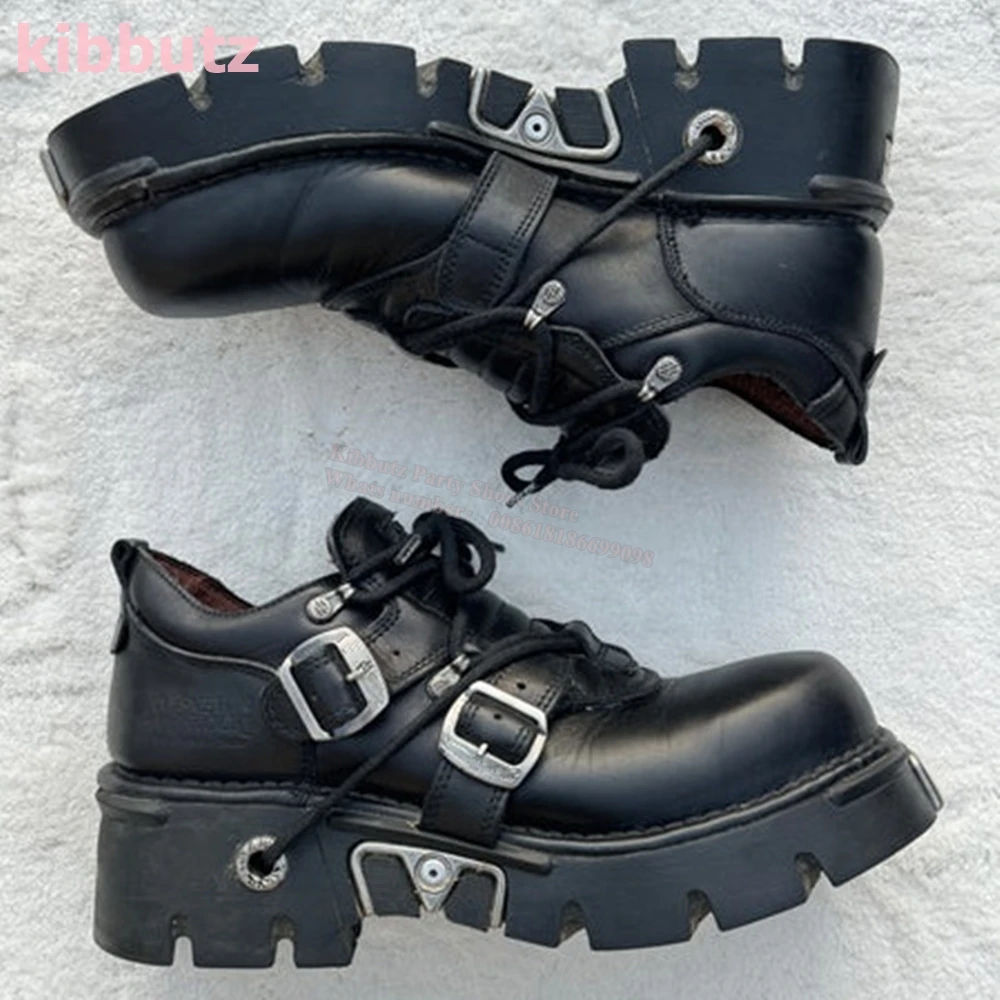 Women'S Fashion Belts - Buty Punkowe Sneakersy Platforma Rock Gotykowy