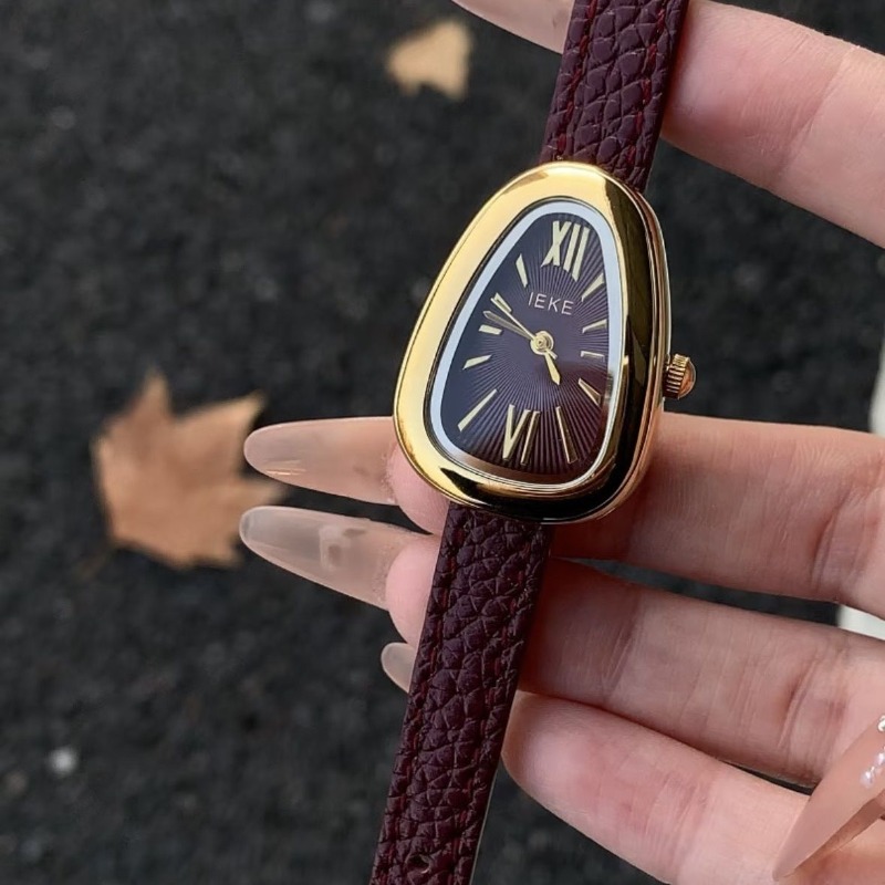 Women'S Fashion Quartz Watch - Zegarek LEKE Ankola Red Vintage Fashion