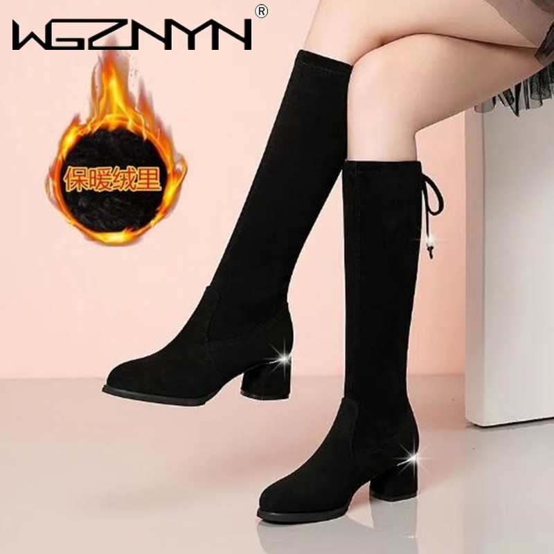 Women'S Fashion Boots 2025 - Kobiety Jesień Zima Czarne buty do