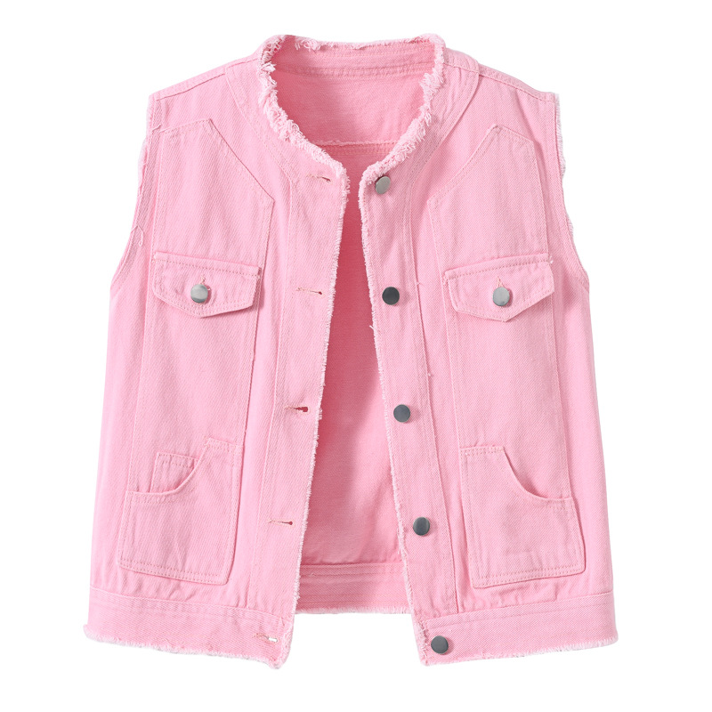 Women Fashion Vest - Damska wyszczuplająca dżinsowa kamizelka bez rękawów
