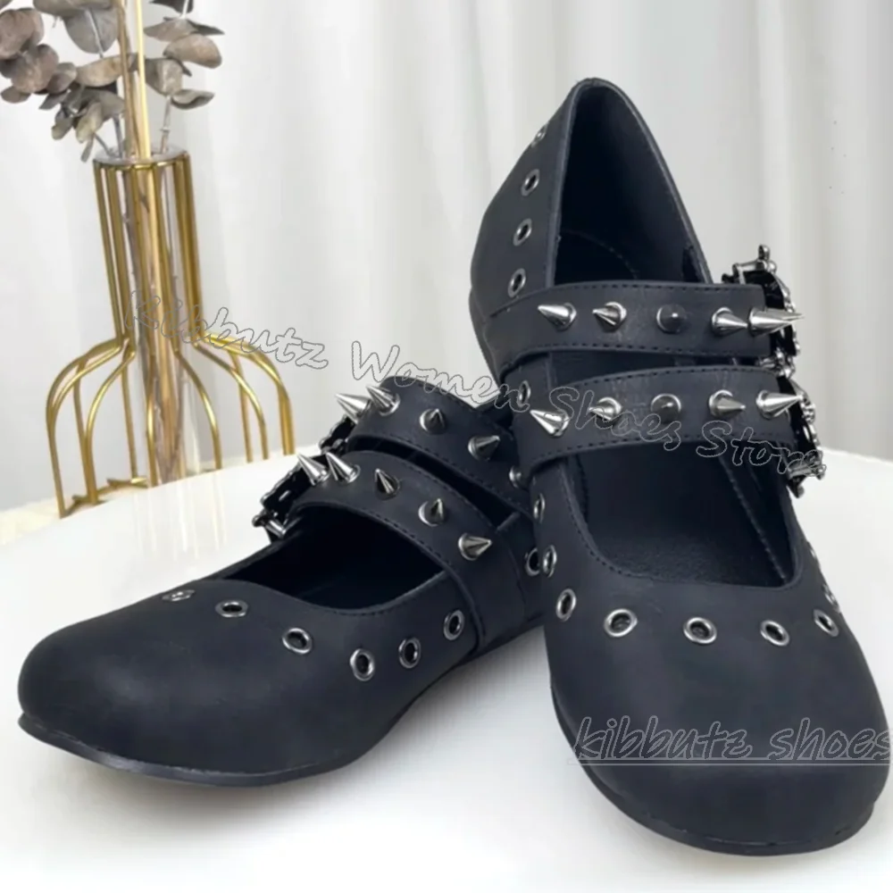 Women'S Fashion Belts - Gotyckie baleriny, punk rockowe klamry do