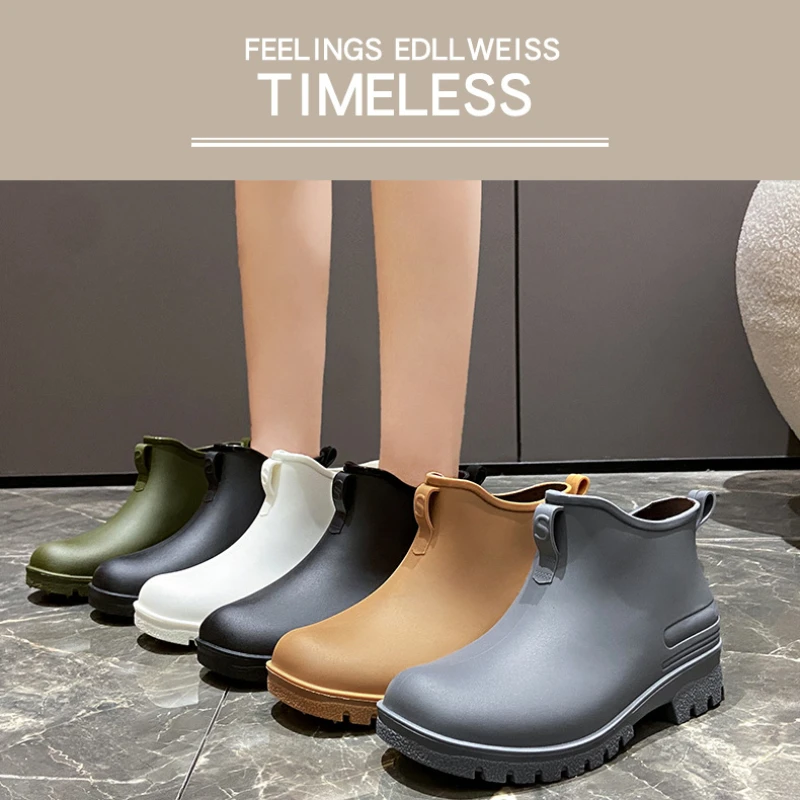 Women'S Fashion Rain Boots - Moda dla par kalosze Outdoor wodoodporne,