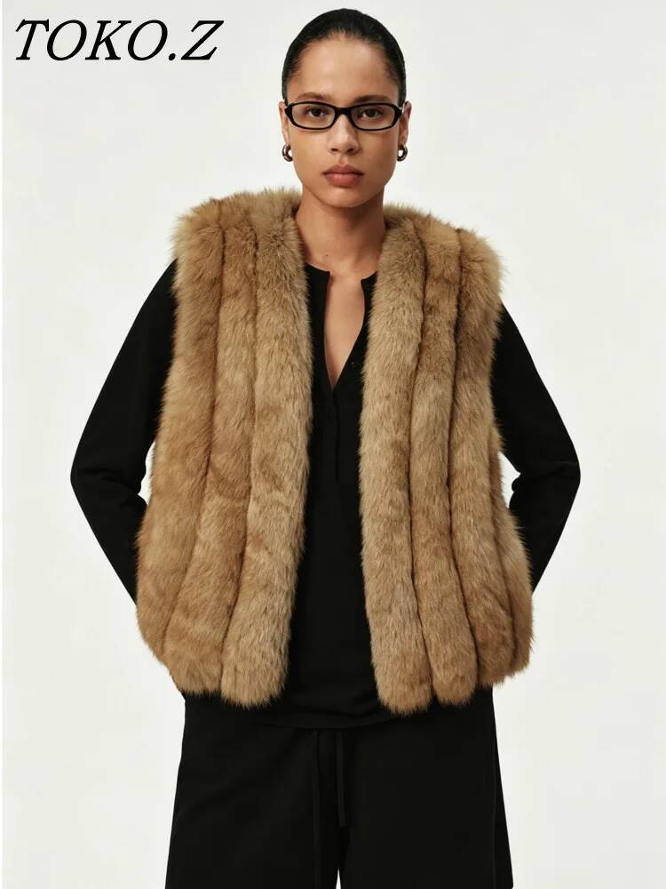 Women'S Fashion Gilet - TOKO Damska Kamizelka z Paskami w
