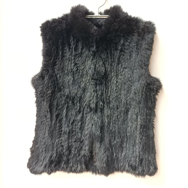 Women'S Fashion Gilet - 2023 zimowa czarna dzianinowa kamizelka prawdziwe