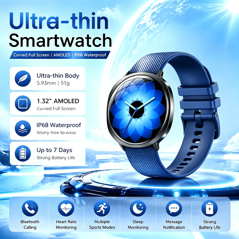 Women Fashion Week 2026 - Nowy Smartwatch M301 Okrągły Wyświetlacz AMOLED