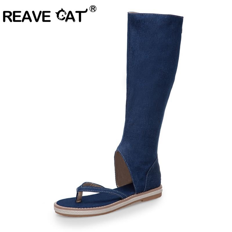 Women Fashion Jeans - REAVE CAT buty sandały z klipsem