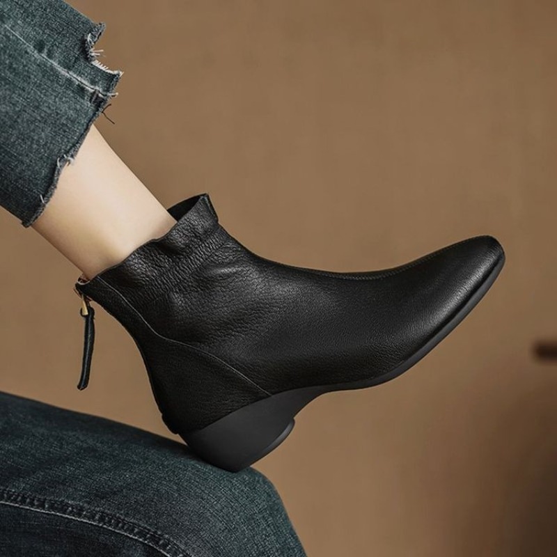 Zimowe damskie skórzane botki  – Women'S Fashion Rain Boots recenzja i cena
