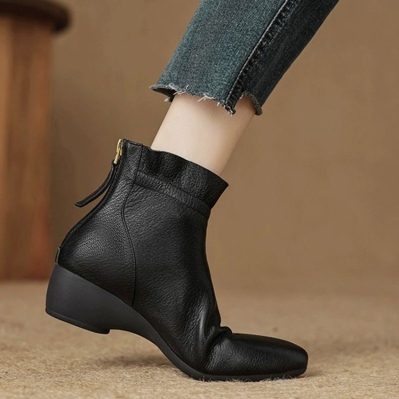 Zimowe damskie skórzane botki  – Women'S Fashion Rain Boots recenzja i cena