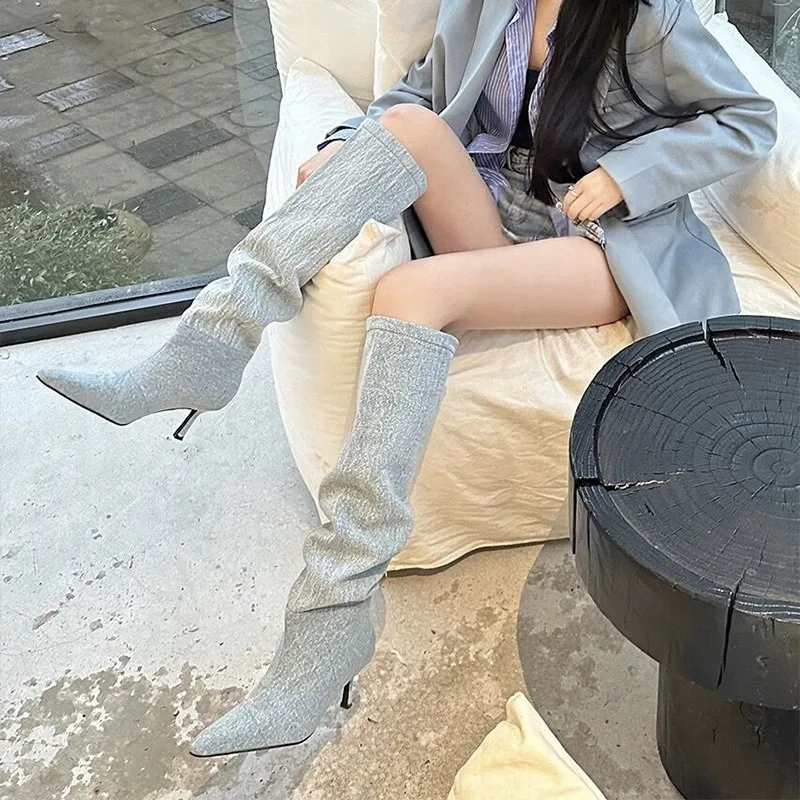 Botki damskie za kolano na wys – Women Fashion Jeans recenzja i cena