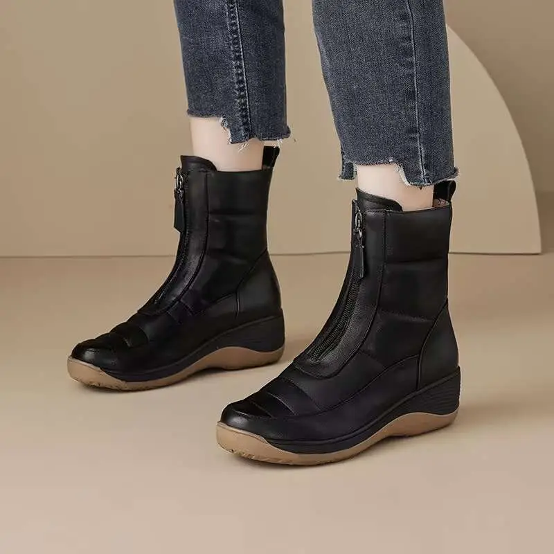 Botki z okrągłym noskiem, wodo – Sale Fashion Women recenzja i cena