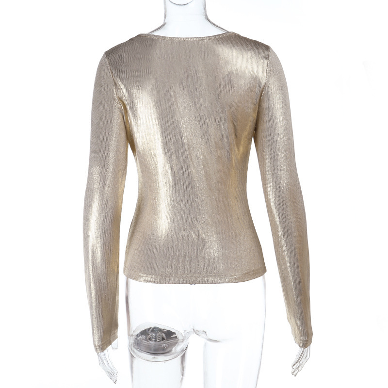 Damskie metaliczne bluzki z ef – Women'S Fashion Gilded Age recenzja i cena