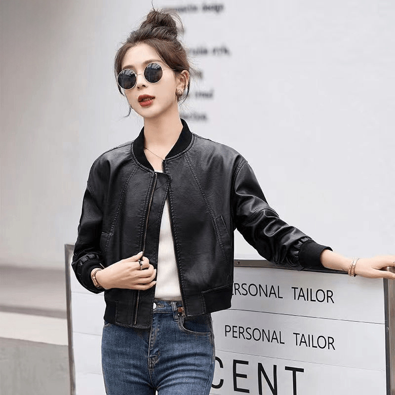 Amerykańska kurtka retro z imi – Women'S Fashion Bomber Jacket recenzja i cena