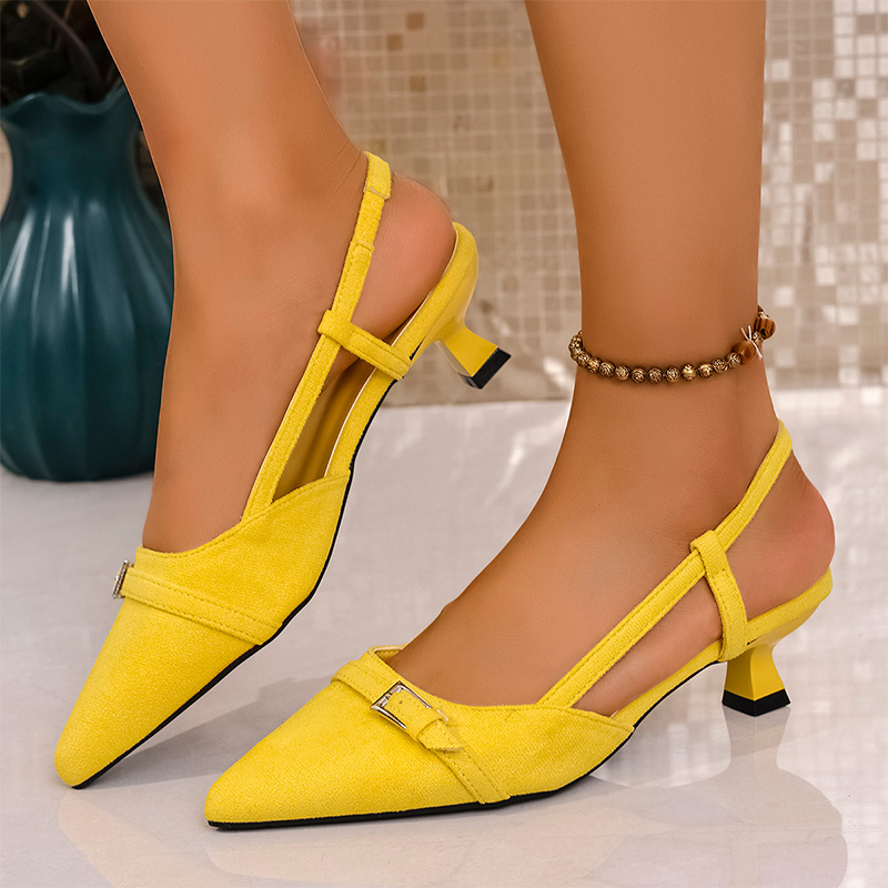 Żółte sandały na wysokim obcas – Women'S Fashion Spring 2025 recenzja i cena