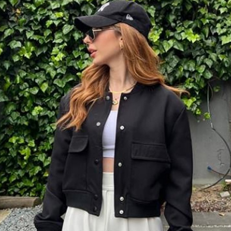 Kurtka bomberka damska HXAO, k – Women'S Fashion Bomber Jacket recenzja i cena