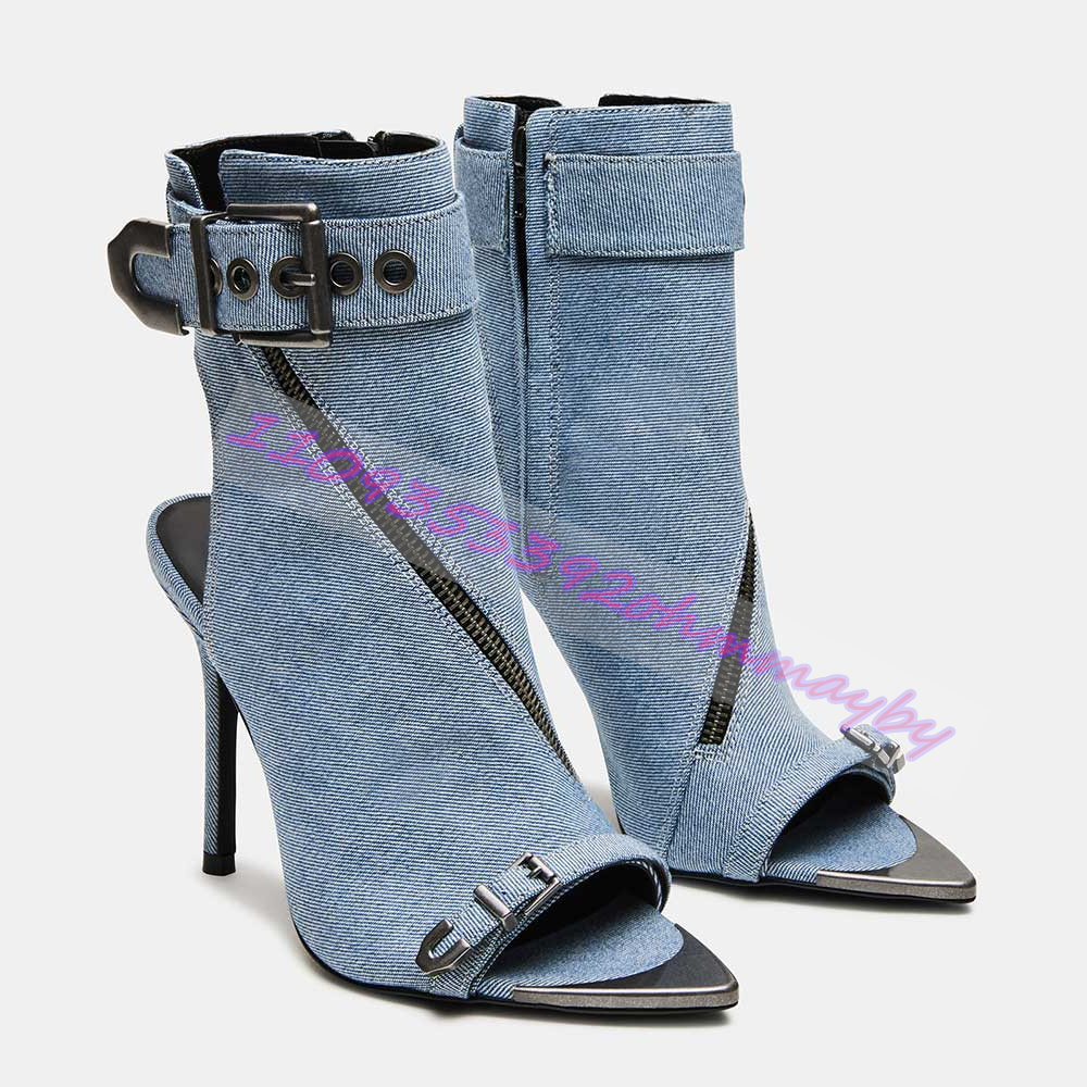 Letnie niebieskie dżinsowe bot – Women'S Fashion Belts recenzja i cena
