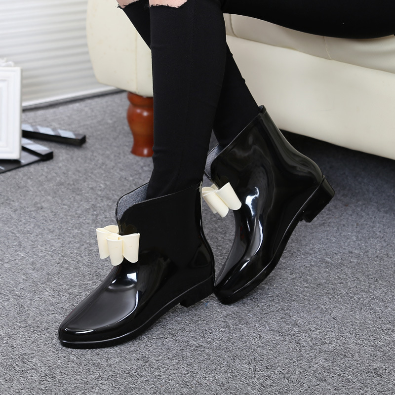 Damskie kwiatowe Bowtie botki  – Women'S Fashion Rain Boots recenzja i cena