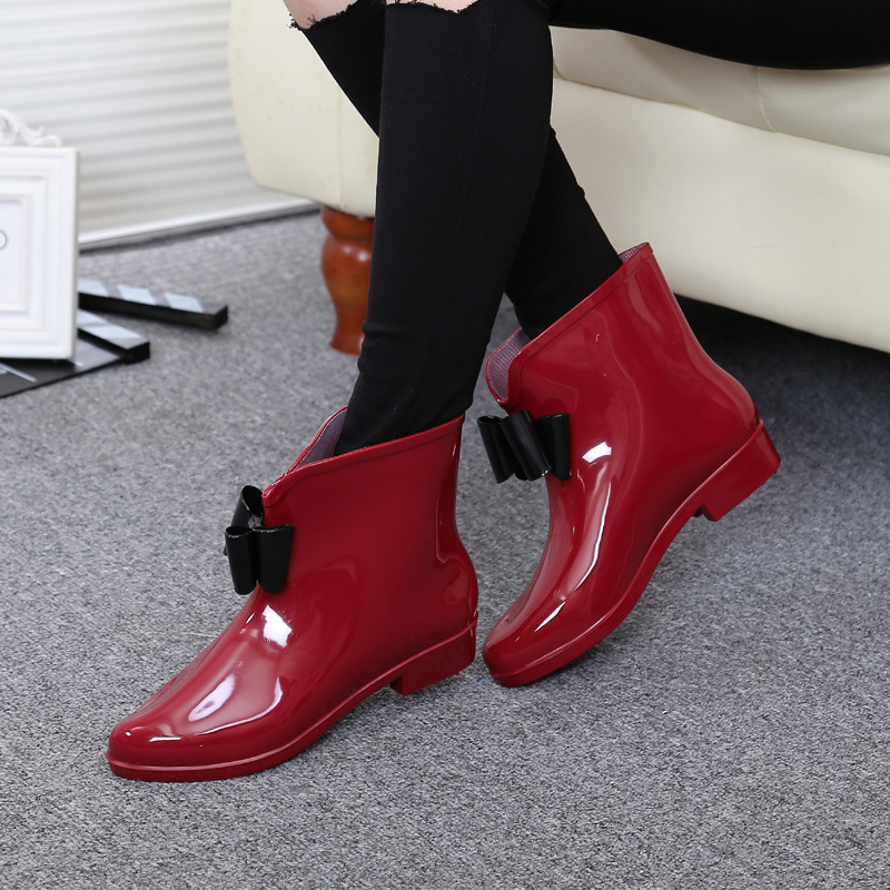 Damskie kwiatowe Bowtie botki  – Women'S Fashion Rain Boots recenzja i cena