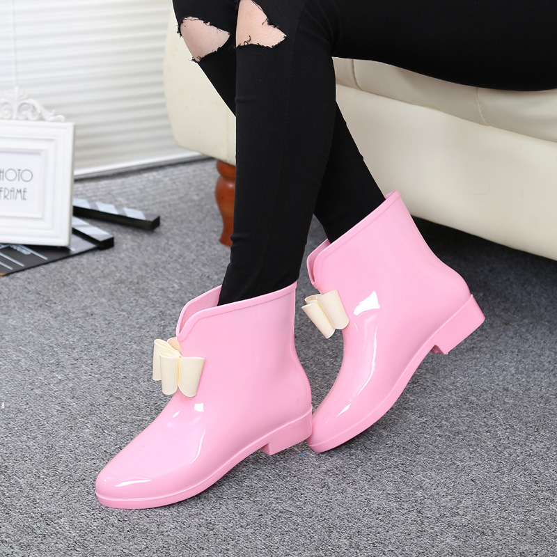 Damskie kwiatowe Bowtie botki  – Women'S Fashion Rain Boots recenzja i cena
