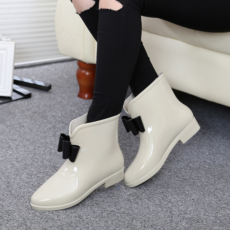 Damskie kwiatowe Bowtie botki  – Women'S Fashion Rain Boots recenzja i cena