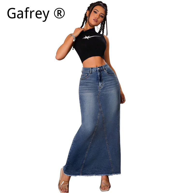Damska dżinsowa spódnica midi  – Women Fashion Jeans recenzja i cena
