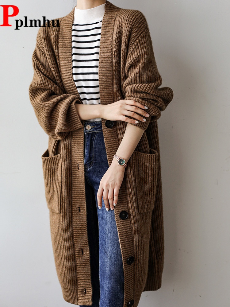 Luźny, długi, dzianinowy kardi – Women'S Fashion Gilet recenzja i cena