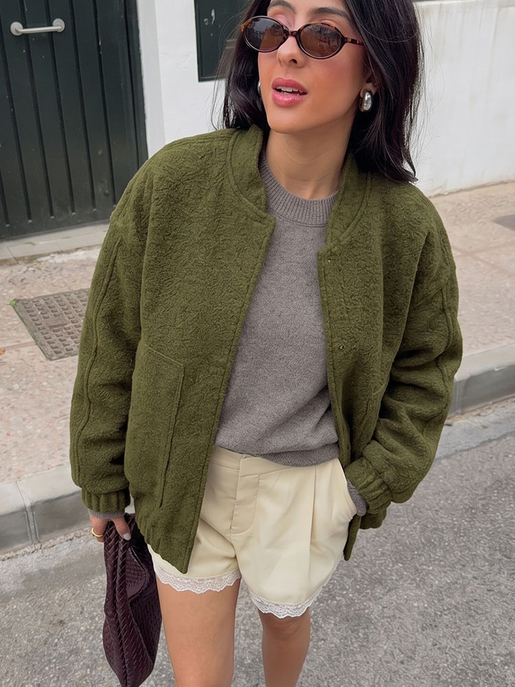 HH Jesienne Damskie Luźne Płas – Women'S Fashion Bomber Jacket recenzja i cena