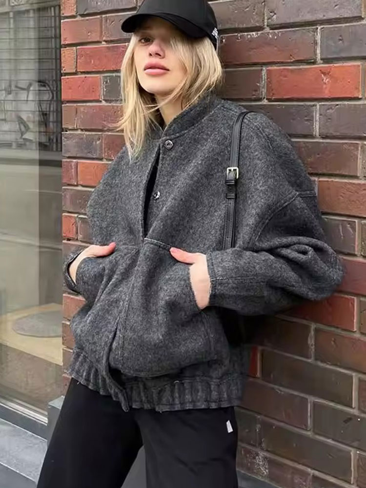 HH Jesienne Damskie Luźne Płas – Women'S Fashion Bomber Jacket recenzja i cena