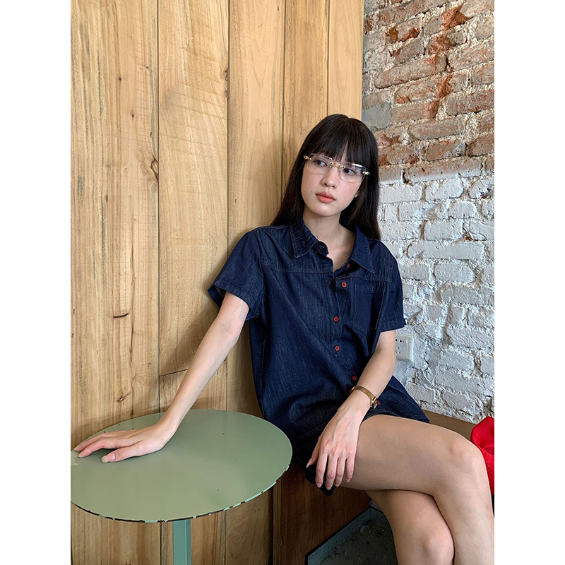 Benuynffy Retro Krótki Rękaw K – Women Fashion Jeans recenzja i cena