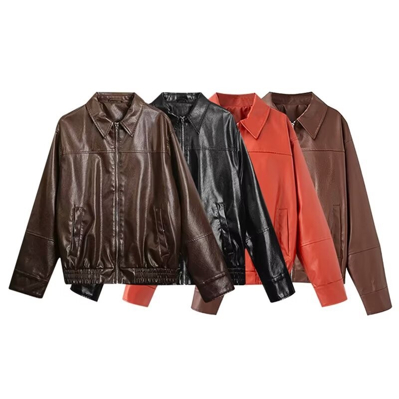 Kurtki bomberki z ekoskóry w s – Women'S Fashion Bomber Jacket recenzja i cena