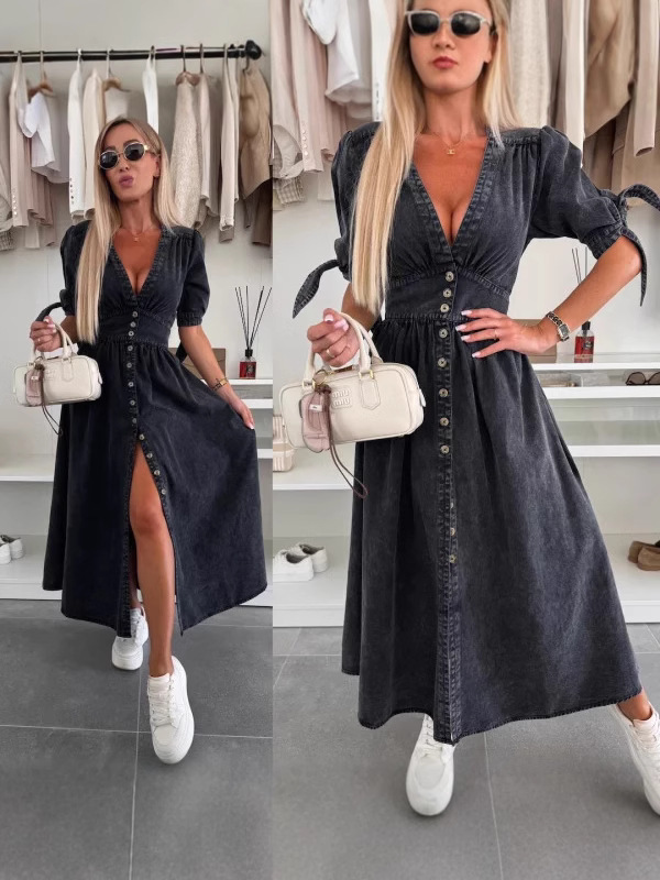 Modna sukienka dżinsowa z deko – Women Fashion Jeans recenzja i cena
