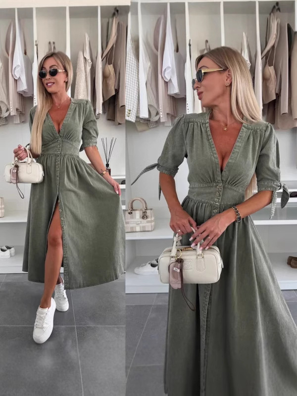 Modna sukienka dżinsowa z deko – Women Fashion Jeans recenzja i cena