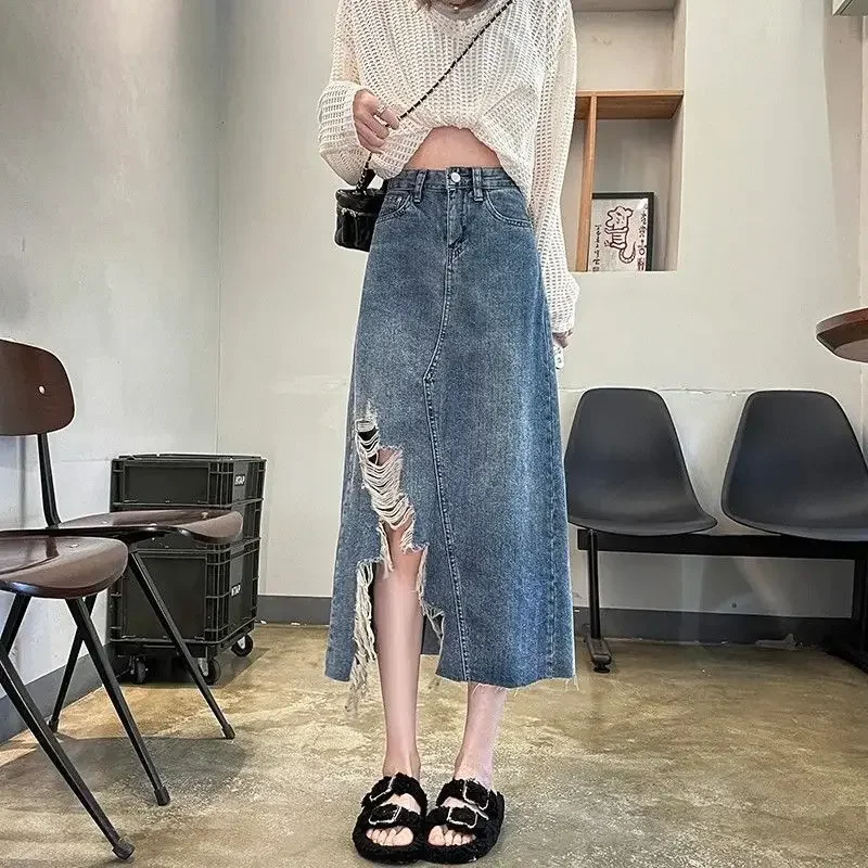 Damska spódnica jeansowa z wys – Women Fashion Jeans recenzja i cena