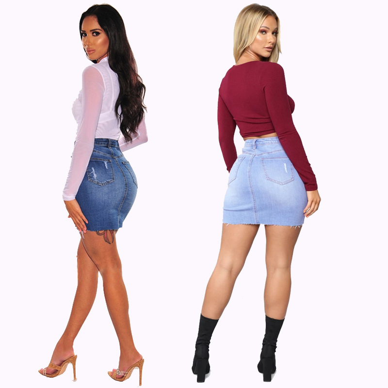 Damskie mini spódniczki z efek – Women Fashion Jeans recenzja i cena