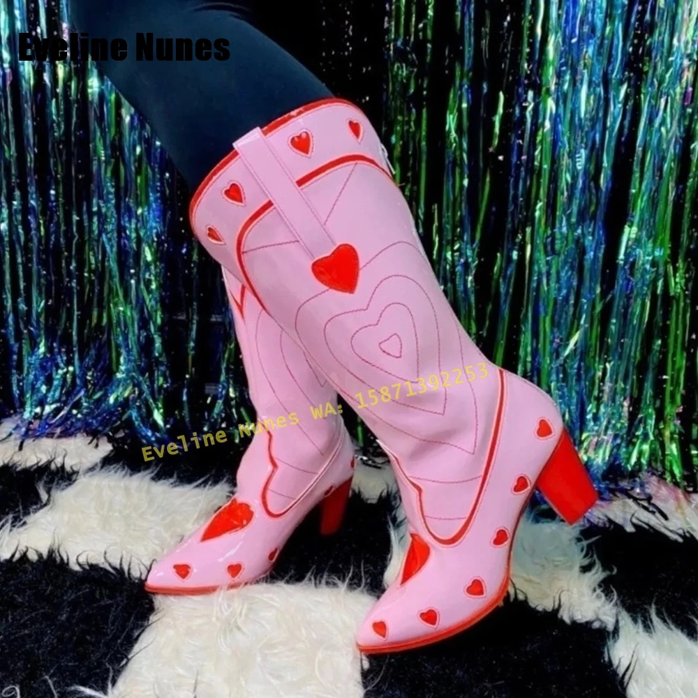 Pink Heart Space Cowgirl Boots – Women'S Fashion Boots 2025 recenzja i cena