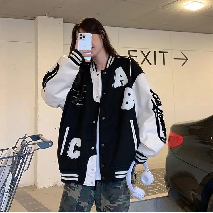 Y2k Lamb Wool Bomber Jacket Fe – Women'S Fashion Bomber Jacket recenzja i cena