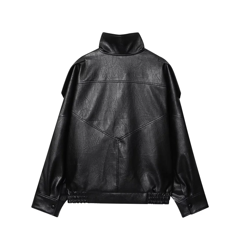 Kurtka damska ze sztucznej skó – Women'S Fashion Bomber Jacket recenzja i cena